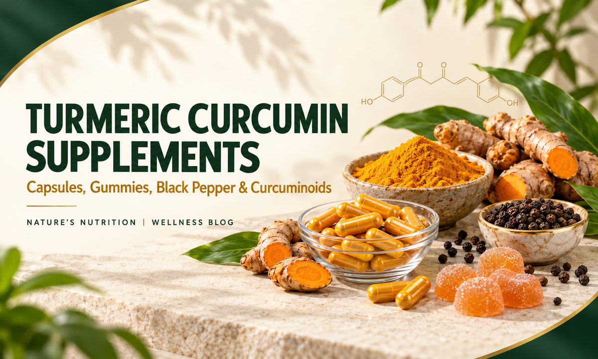 Turmeric Curcumin Supplements: Capsules, Gummies, Black Pepper and Curcuminoids