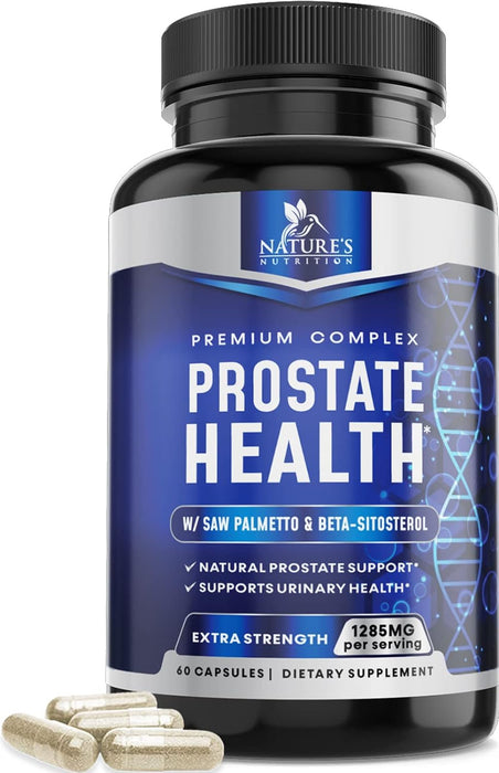 Prostate Support Supplement for Men's Health - Formula with Extra Strength Saw Palmetto, Beta Sitosterol, Lycopene - Supports Prostate & Urinary Health - Non-GMO, Gluten Free Supplement