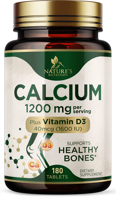 Calcium 1200 mg with Vitamin D3 â€“ 180 Tablets