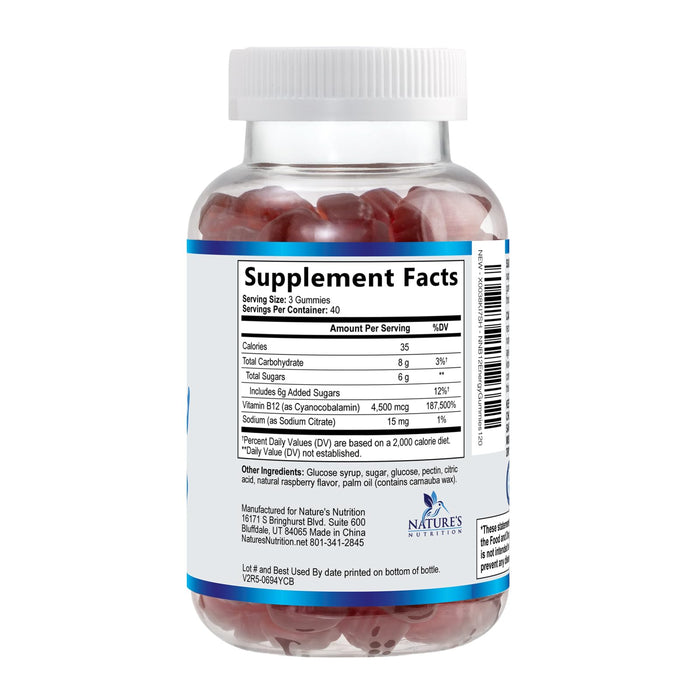 B-12 Vitamin Energy Gummies â€“ 4500mcg â€“ 120 Count