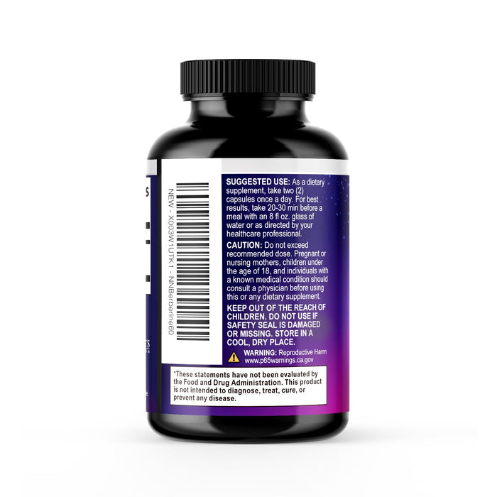 Berberine HCl 1200 mg - 60 Capsules