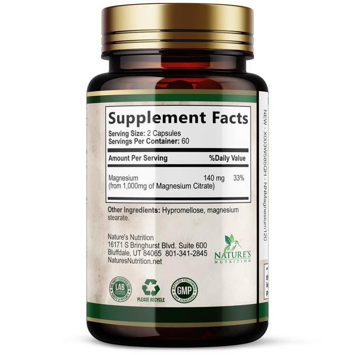 Magnesium 1000 mg - 120 Capsules