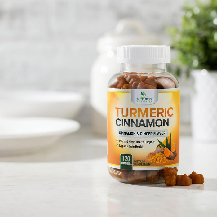 Turmeric Gummies with Black Pepper for Best Absorption, Turmeric Curcumin Supplement Chewable - Joint & Heart Support, Natural Immune Support, Vegan Friendly Vitamins for Men and Women