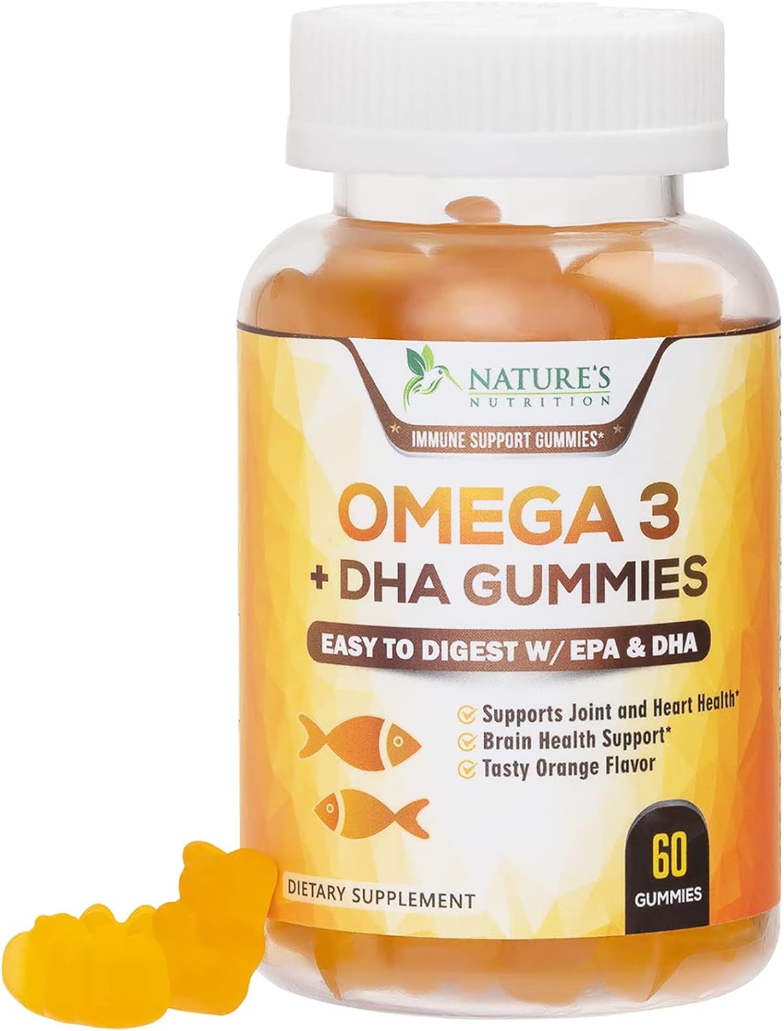 Omega 3 Fish Oil Gummies with High Absorption DHA EPA