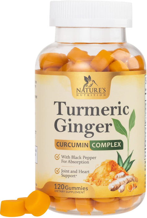 Turmeric Curcumin Gummies - Peach, 120 Gummies