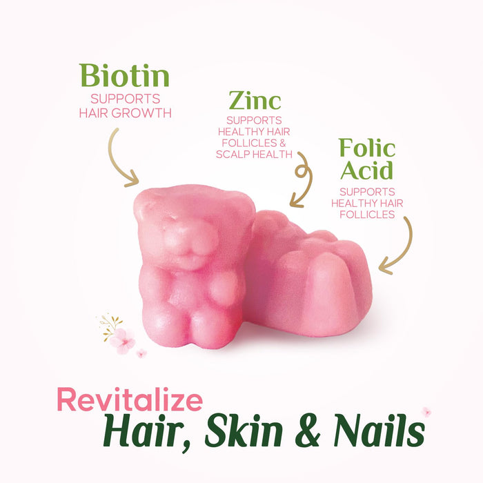 Hair, Skin & Nails Vitamins 5000 mcg - 60 Gummies