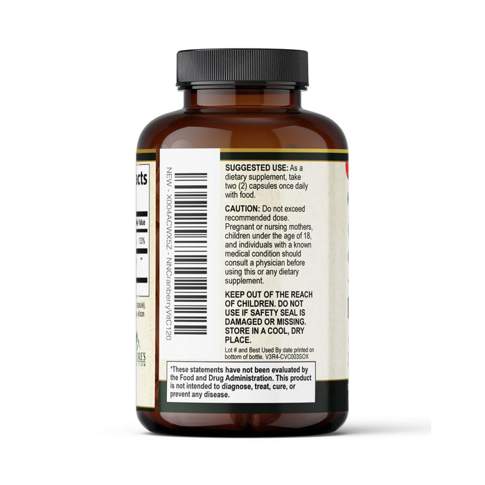 Cranberry Pills for Women â€“ 500mg â€“ 120 Capsules
