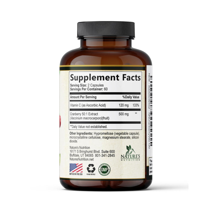 Cranberry Pills for Women â€“ 500mg â€“ 120 Capsules