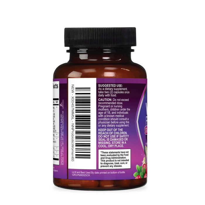 Women's Probiotic + Cranberry & Prebiotics 60 Billion CFU - 60 Capsules