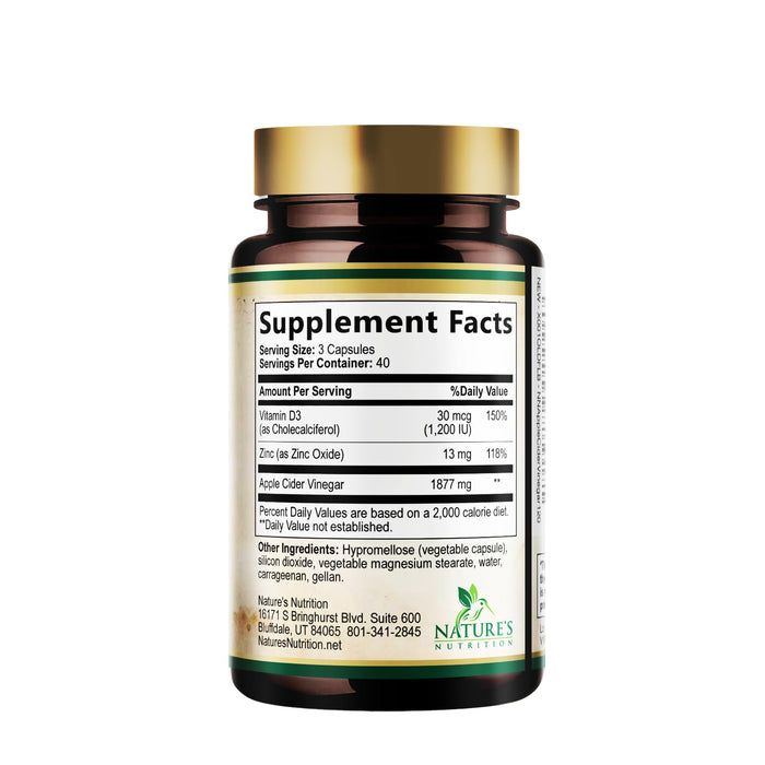 Apple Cider Vinegar 1877 mg - 120 Capsules
