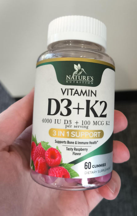 Vitamin D3 + K2 (MK-7) - 60 Gummies