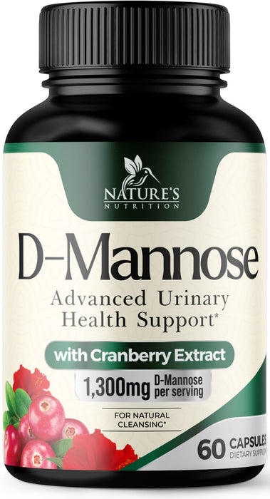 D-Mannose 1,350 mg with Cranberry & Hibiscus â€“ 60 Capsules