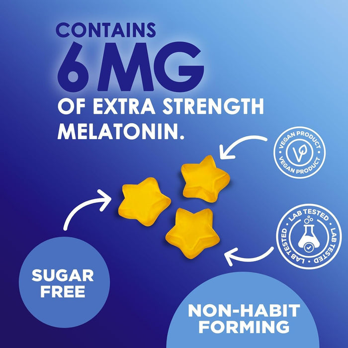 Sleep Melatonin Gummies for Adults Sugar Free - Natural Melatonin Sleep Gummy, Extra Strength Gummy Supplements, Sleep Support Vitamin Supplement, Vegan, Gelatin Free, 6mg, Sleep Gummies - 60 Gummies