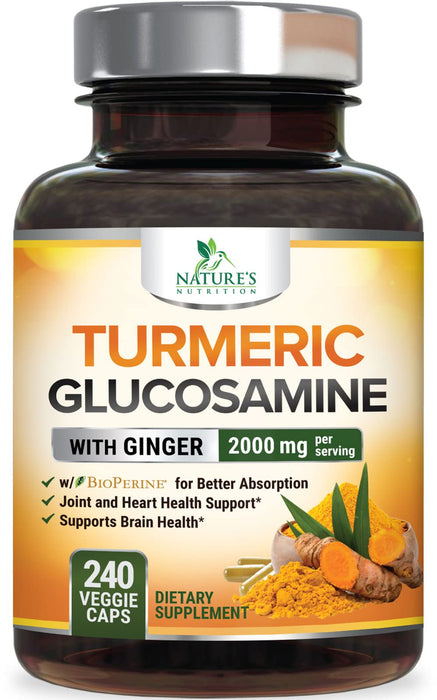 Turmeric Curcumin + Ginger & Black Pepper 2000 mg - 240 Capsules