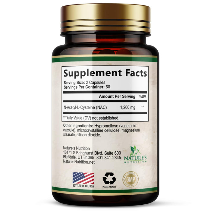 NAC (N-Acetyl Cysteine) 1200 mg - 60 Capsules
