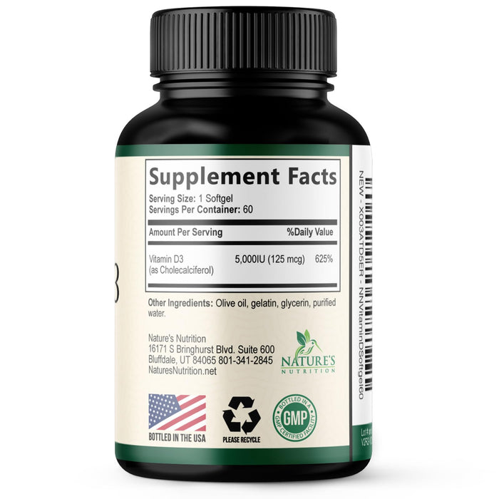 Vitamin D3 5000 IU - 60 Softgels
