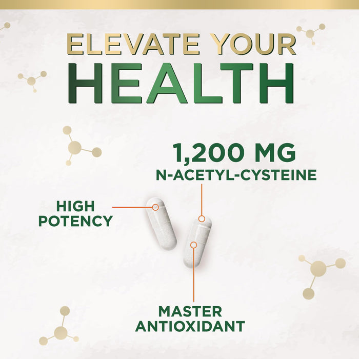 NAC Supplements N-Acetyl L-Cysteine (NAC) 1200 mg - NAC Supplement for Lung Health & Immune Support, Liver Support & Antioxidants, Freefrom N-Acetylcysteine, Gluten Free, Non-GMO