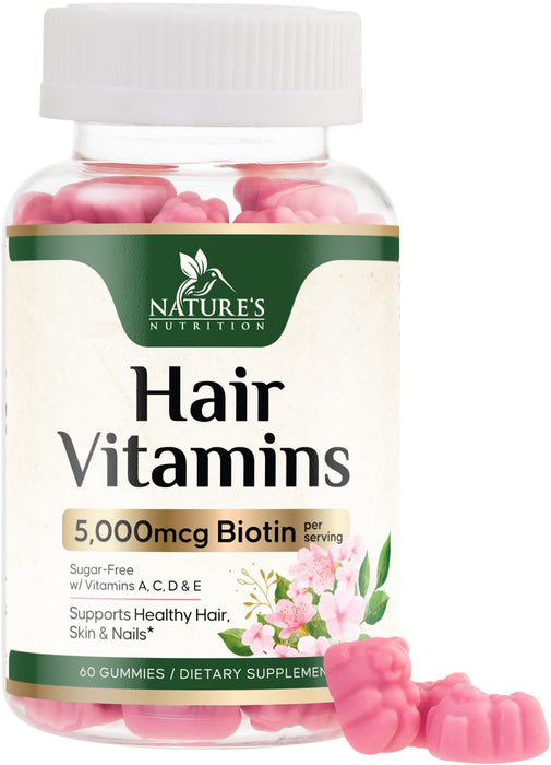 Hair, Skin & Nails Vitamins 5000 mcg - 60 Gummies