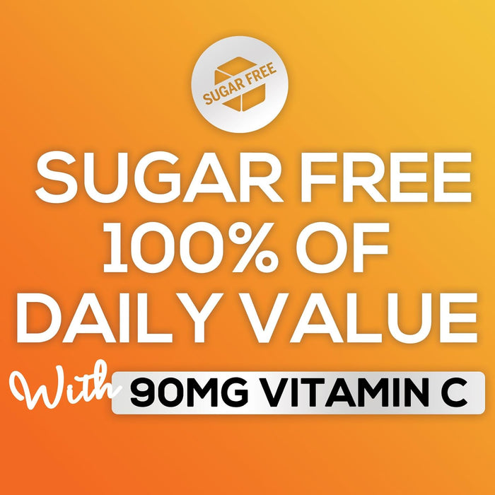 Sugar Free Vitamin C Gummies - Immune Support & Antioxidant Vitamin Dietary Supplement - Vegan, Non-GMO, Dairy & Gluten Free C Gummy Vitamins - Raspberry Flavor for Kids & Adults