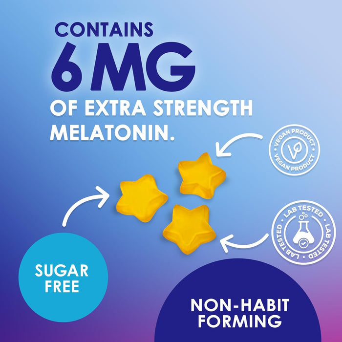 Melatonin Sleep Gummies Sugar Free - 6 mg Natural Melatonin Sleep Gummies for Adults, Extra Strength Sleep Gummy Supplements, Occasional Sleeping Support Supplement, Gomitas para Dormir