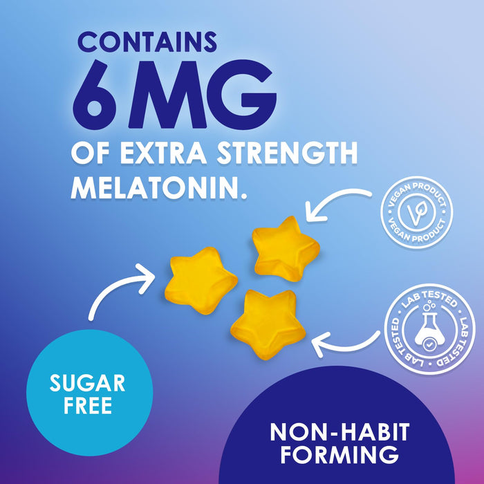 Melatonin Sleep Gummies Sugar Free - 6 mg Natural Melatonin Sleep Gummies for Adults, Extra Strength Sleep Gummy Supplements, Occasional Sleeping Support Supplement, Gomitas para Dormir