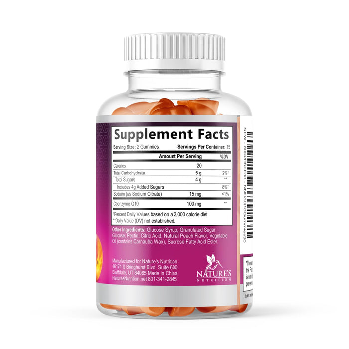 CoQ10 100 mg - Peach, 30 Gummies