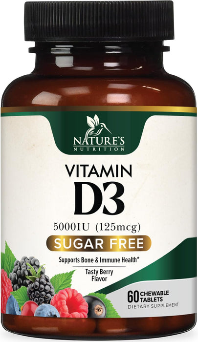 Vitamin D3 5000 IU - 60 Chewable Tablets