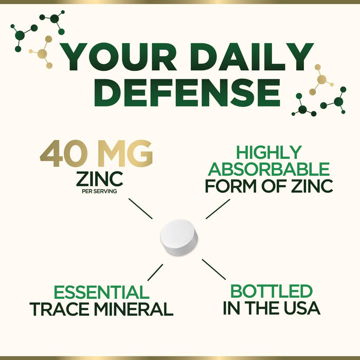 Zinc 40 mg - 60 Tablets