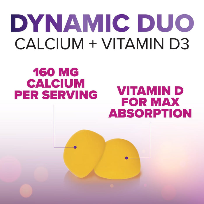 Calcium + Vitamin D3 400 IU - Berry, 120 Gummies