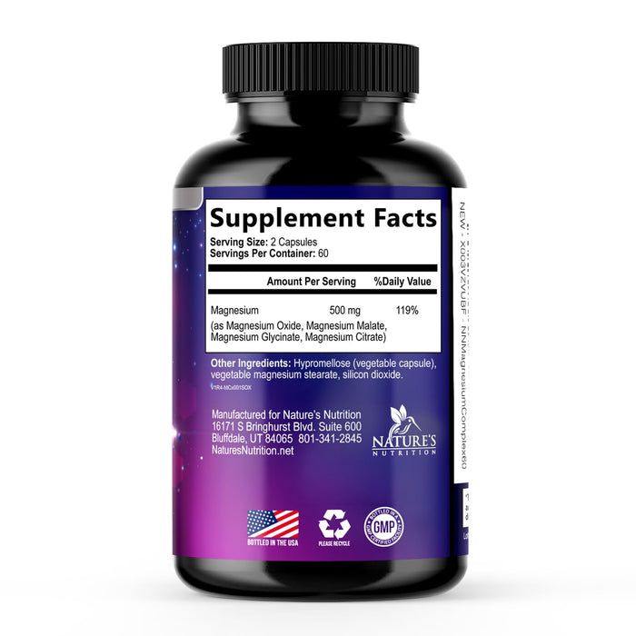 Magnesium Complex 500 mg â€“ 120 Capsules