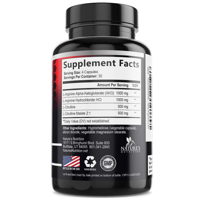 Nitric Oxide Support 3000 mg - 120 Capsules