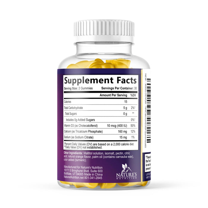 Chewable Calcium â€“ 400 IU â€“ 60 Gummies