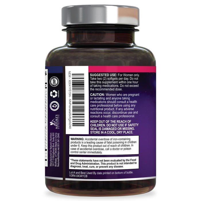 Prenatal Multivitamin + Folic Acid & DHA - 240 Softgels