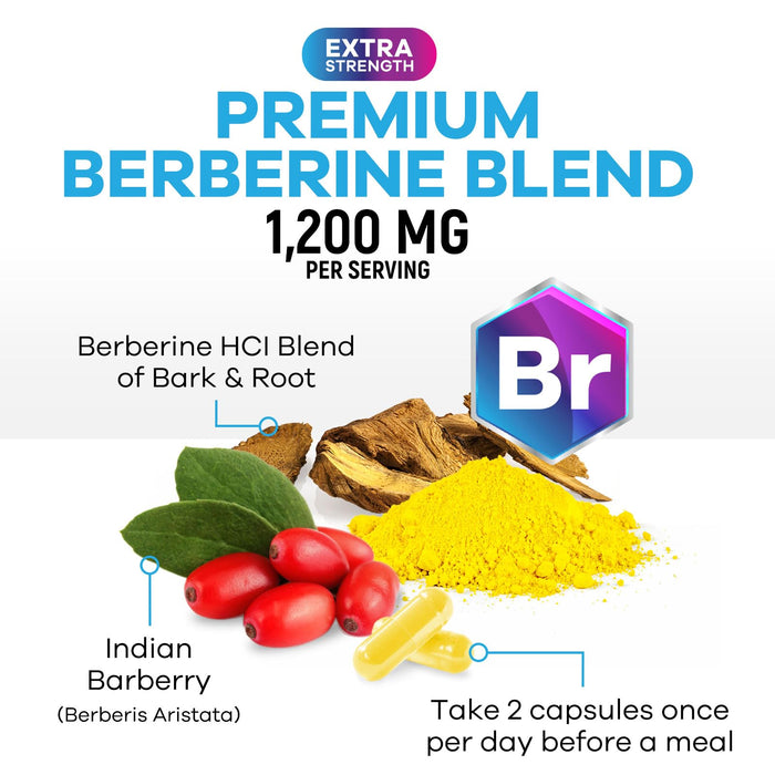 Berberine HCL 1200mg â€“ 60 Veggie Capsules