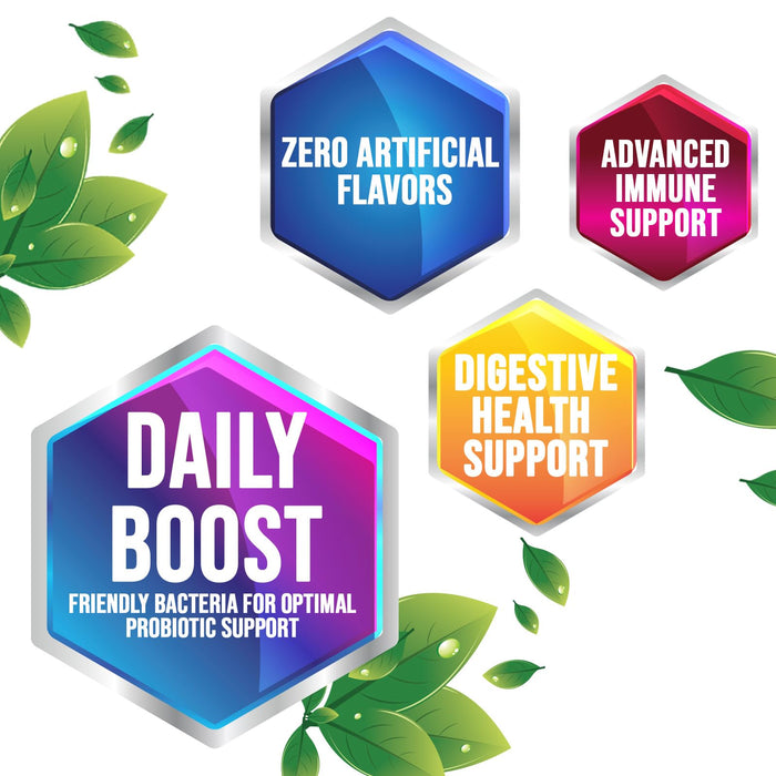 Probiotics for Women & Men 60 Billion CFU - 10 Strains with Lactobacillus, Digestive Gut Health Probiotics & Immune Support Supplement, Supports Occasional Constipation, Gas & Bloating - 60 Capsules
