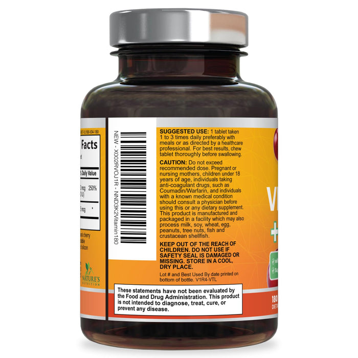 Vitamin D3 K2 2000 IU + with K2 (MK-7) 75 mcg â€“ 180 Tablets
