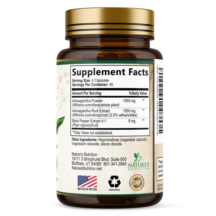 Premium Ashwagandha Supplement Fact
