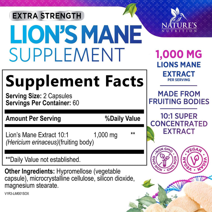Lion's Mane Mushroom - 120 Capsules