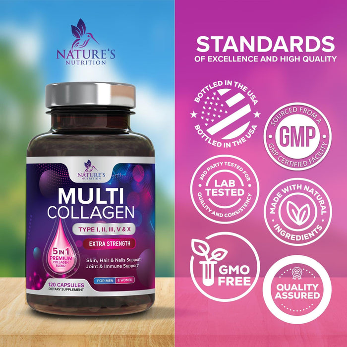 Multi Collagen Peptides - 120 Capsules