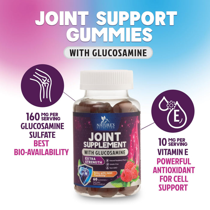 Joint Support Gummies Glucosamine + Vitamin E â€“ 60 Gummies