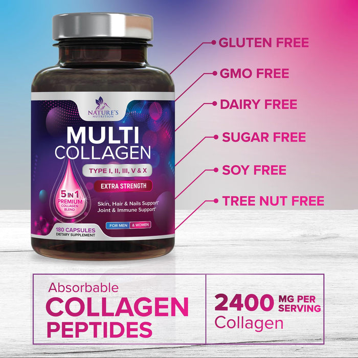 Multi Collagen Peptides - 180 Capsules