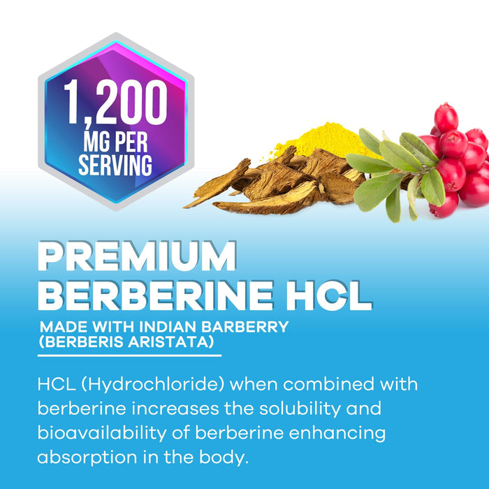 Berberine HCL 1200mg â€“ 60 Veggie Capsules