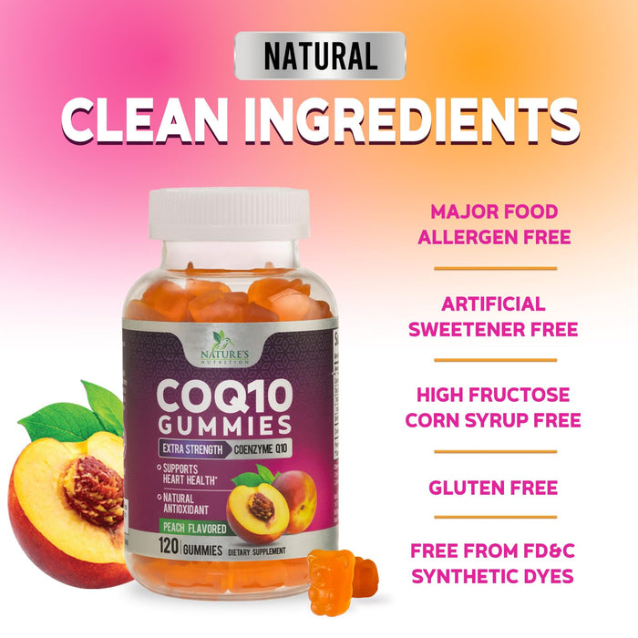 CoQ10 100 mg - Peach, 120 Gummies