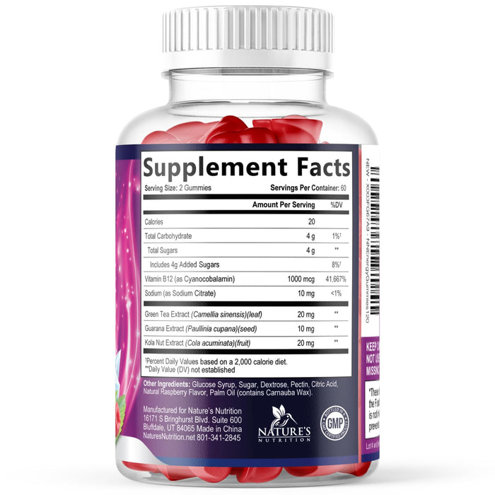Energy Gummies 1000 mcg Vitamin B12 â€“ 120 Chews