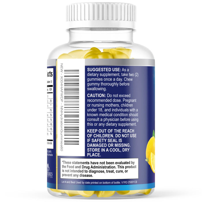 Electrolyte Gummies - Lemon, 60 Gummies