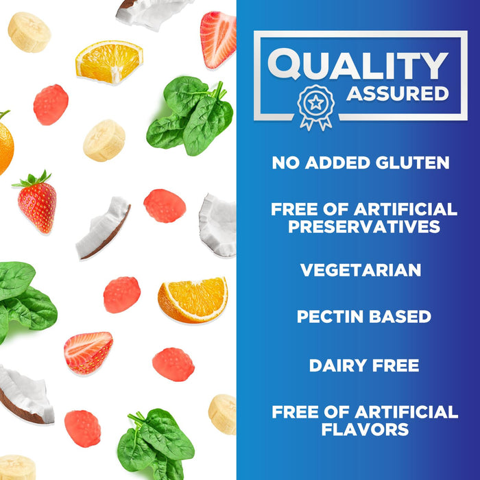 B Complex Gummies with Vitamin C & Folic Acid Super Vitamin B Gummy with Niacin â€“ 60 Gummies
