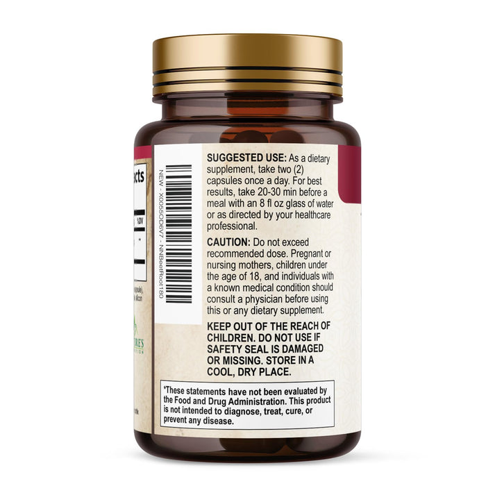 Beet Root Capsules 1300mg â€“ 180 Veggie Capsules