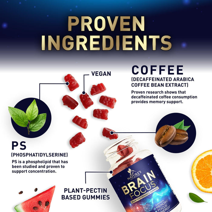 Brain & Focus Gummies - 60 Gummies