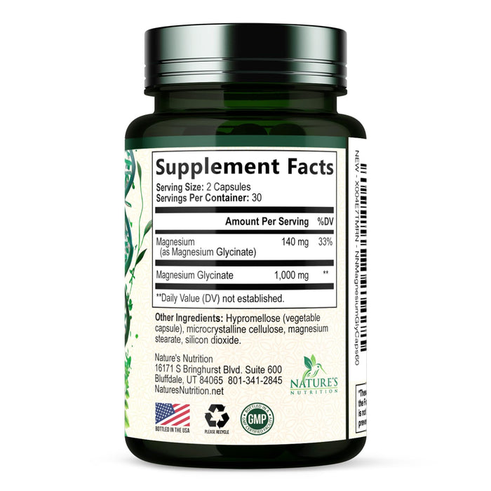 Magnesium Glycinate 1000 mg - 60 Capsules