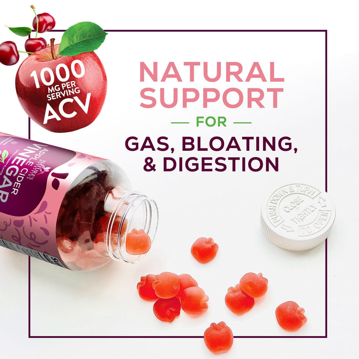 Apple Cider Vinegar + Vitamin B12 1000 mg - 60 Gummies